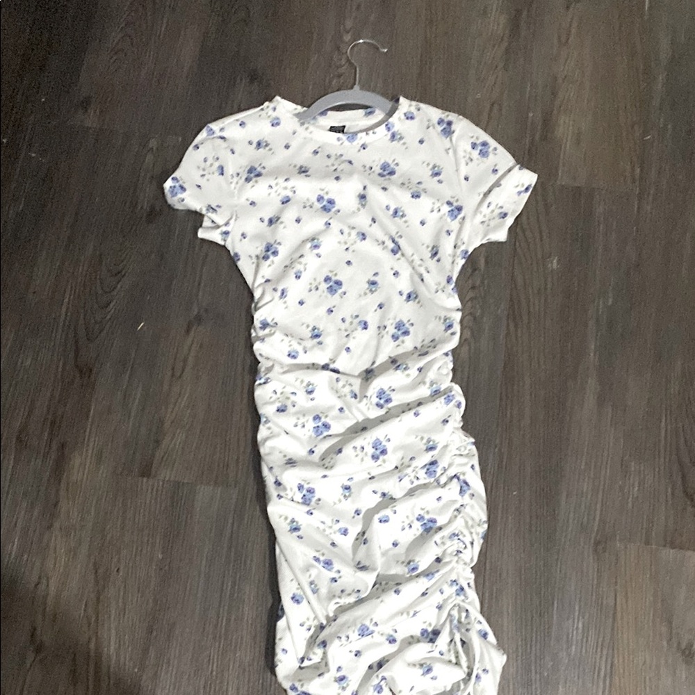 Blue floral dress